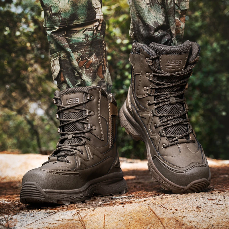 

Outdoor Mountaineering Men's Travel Shoes Sports Running Men's Shoes Large Size High Top Autumn Winter Comfortable Thick Bottom