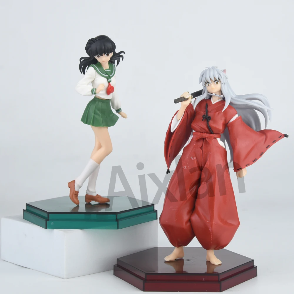 20cm Anime Inuyasha Figure Inuyasha Kikyō Sesshoumaru Higurashi Kagome PVC Action Figure Model Toys Collectible Model Toy Gift