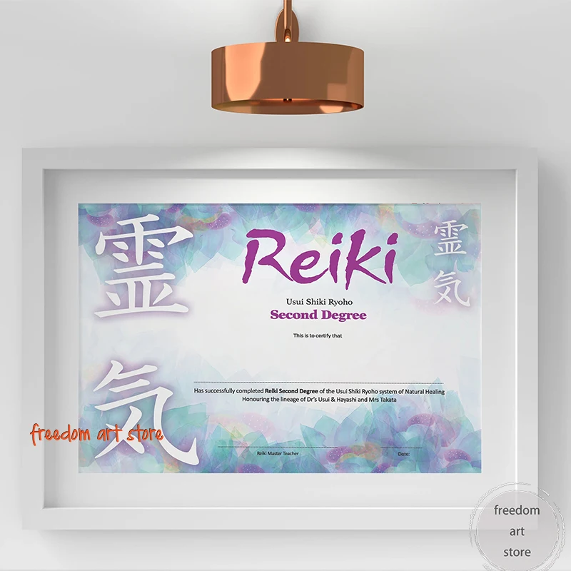 Reiki Symbols Cho Ku Rei Yoga Aura Art Energy Reiki Healing Spiritual Poster Canvas Painting Wall Prints Picture Room Home Decor