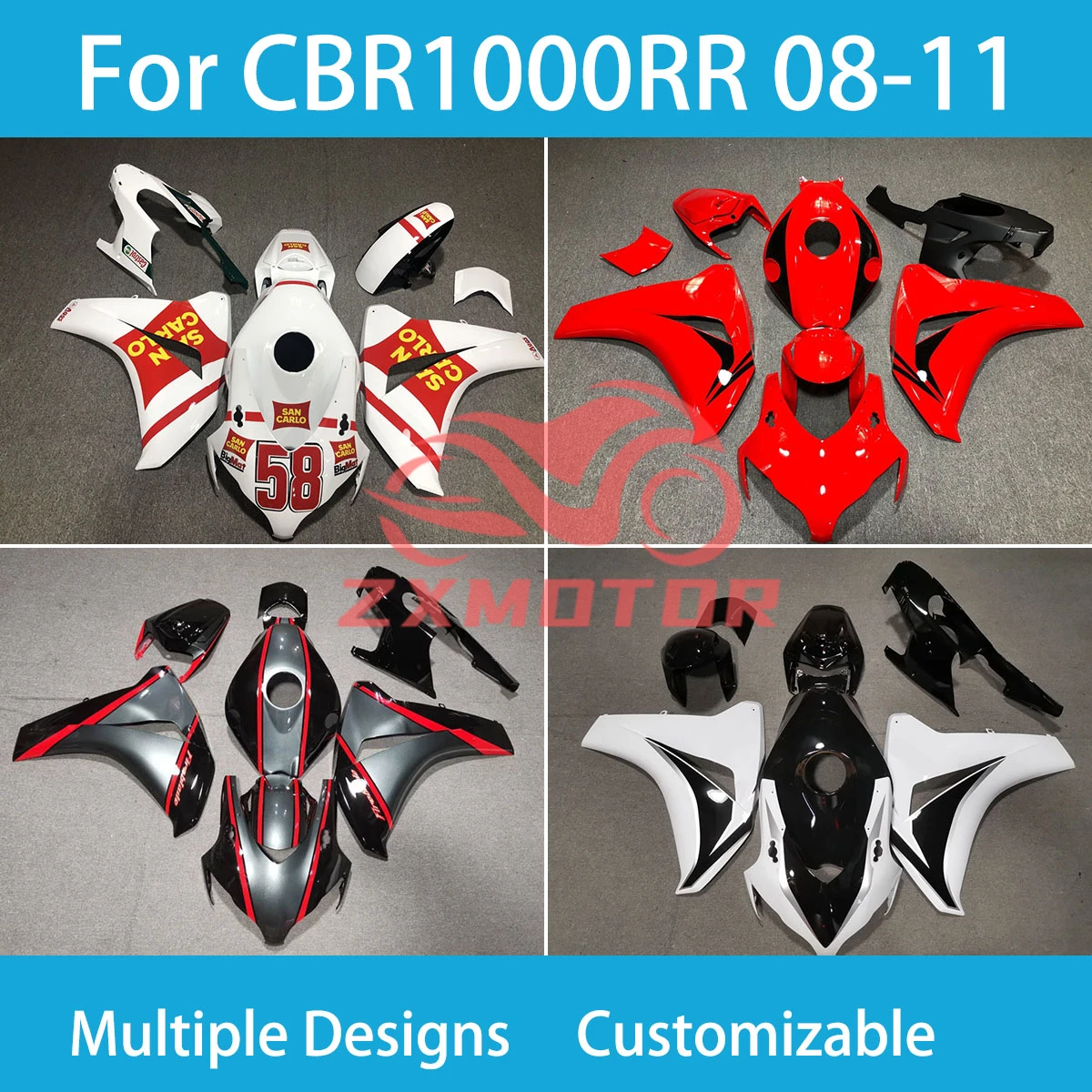 For Honda CBR 1000RR 08 09 10 11 Best Unique Fairing Kit CBR 1000 RR 2008 2009 2010 2011 Motorcycle Fairings