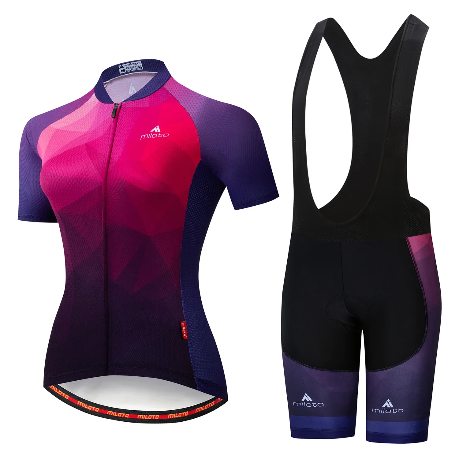 MILOTO Team Cycling Suit Set for Women, Mountain Bike Riding, Road Bike Uniform, 2022