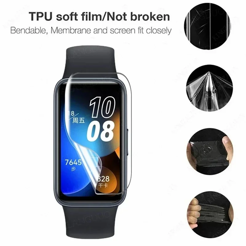 Película de hidrogel para Huawei Band 8, Protector de pantalla suave para Huawei Band 6/7/8, película protectora, no de vidrio, 1 a 10 unidades