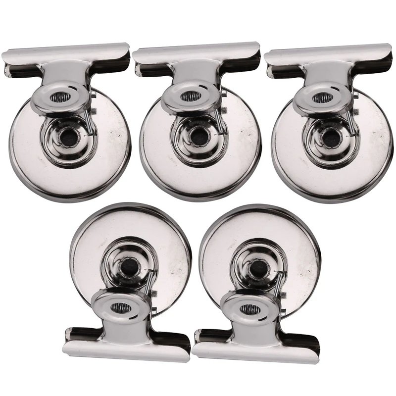 20Pcs 3Cm Magnetic Clip Magnet Refrigerator Wall Memo Note Message Holder Silver