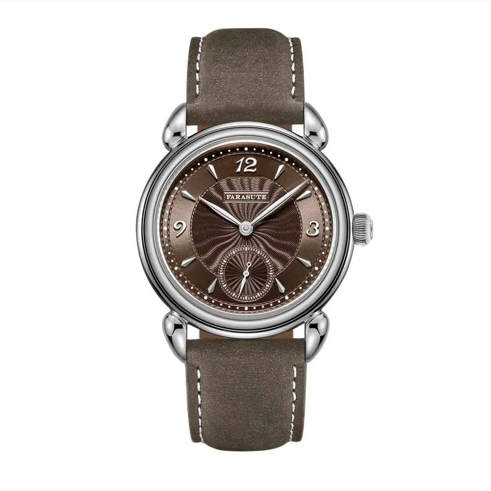 FARASUTE Top Brand Luxury Manual Mechanical Watch Mens Swiss SW261 Movement 5Bar Waterproof Stainless Steel Sapphire Wristwatch