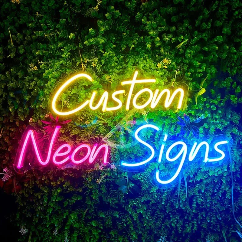 Custom Neon Sign Personalised LED Neon Lighting Custom Led Light Name Decor Wedding Sign Bedroom Home Bar Wall Neon Decorations