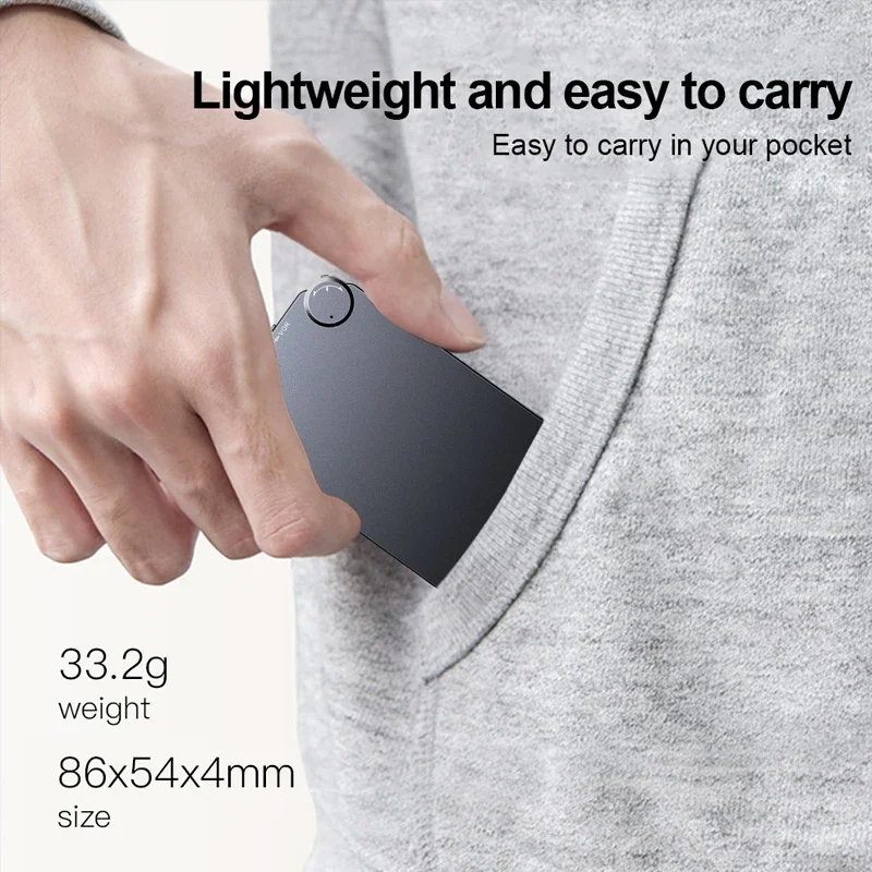 Ultra-Thin Card Portable Digtal Voice Recorder Intelligent Noise Reduction USB Flash Drive Dictaphone Sound Record MP3 Playe