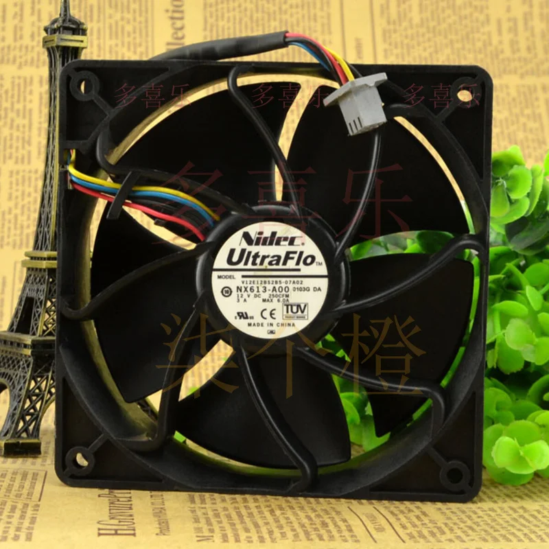 

ZMZM для Nidec V12E12BSB5-07A02 12 см 12038 12 В 3A промышленный вентилятор охлаждения корпуса