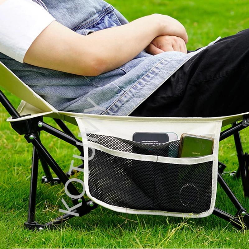 Foldable Outdoor Lounge Chair Camping Chair Beach Fishing Chair Lightweight Travel Picnic Chair Stool Seat Hiking Tools