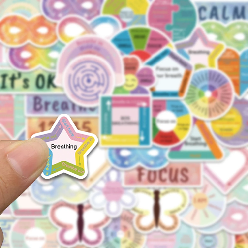 60pcs calming sensory graffiti stickers, decorate envelopes, mobile phones, helmets, gift boxes, waterproof stickers