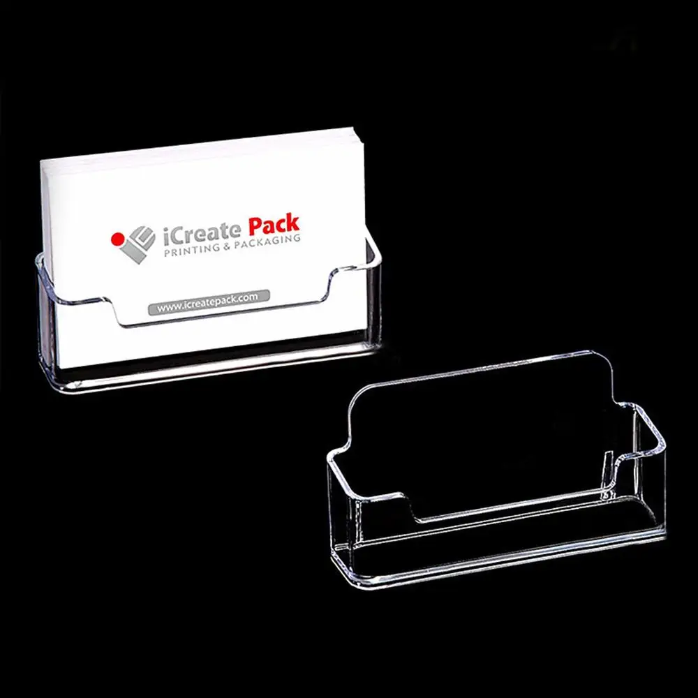 Single Layer Transparent Desktop Business Card Display Stand Box Special Office Business Cards Holder Desk Shelf Storage Boxes