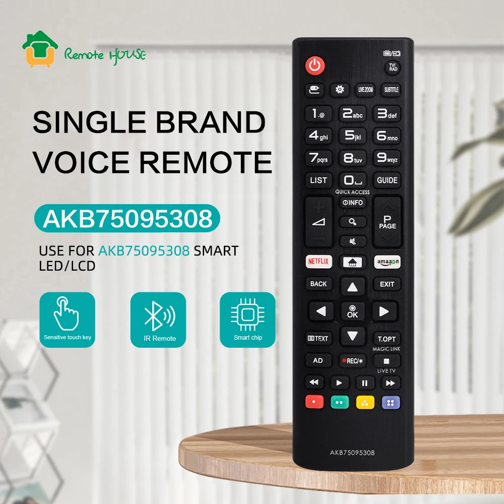 AKB75095308 TV Remote Control Compatible with Smart TV 43UJ630V 55UJ639V Replacement Remote with Touch Sensor Button