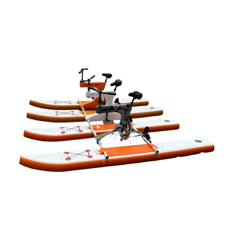 Inflatable, water bike 3-person pedal boat