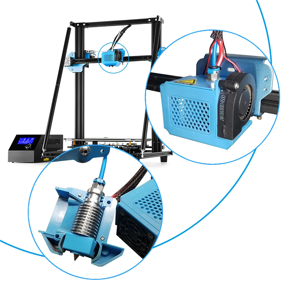 عدة الطارد Hotend مع غطاء سيليكون ، ملحقات طابعة ثلاثية الأبعاد ، سلسلة creality cr10-v2 ، 24 فولت