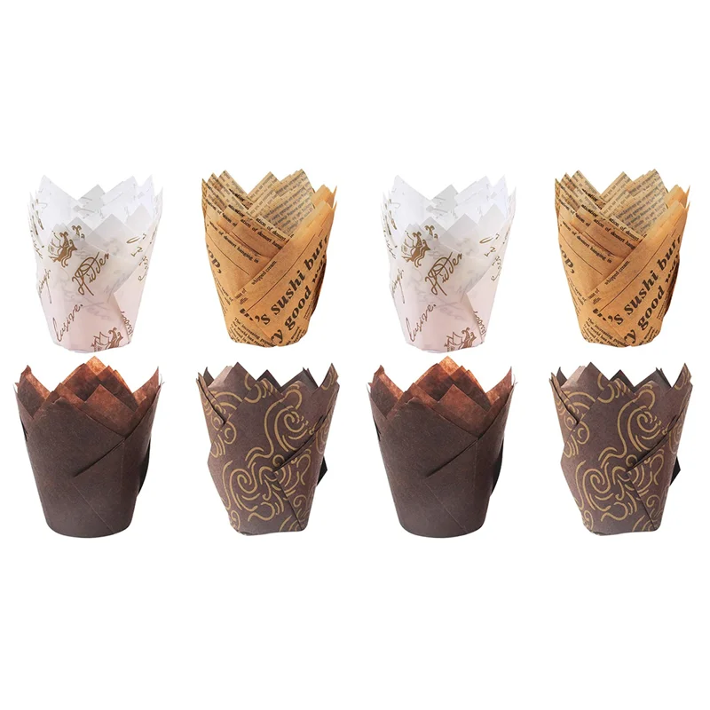 ABUN-Cupcake Molds,1000 Pieces Tulip Baking Cups Muffin Cups Cupcake Liners Muffin Cases For Birthday Shower Party