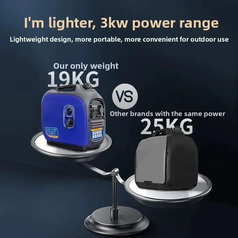 For 220V Silent Inverter Generator High Power Micro Portable Unit for Household Outdoor Camping Small Size