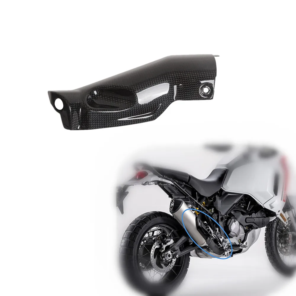 

Carbon Fiber Motorcycle Accessories Exhaust Pipe Heat Shield Cover For Ducati DesertX 2022 2023