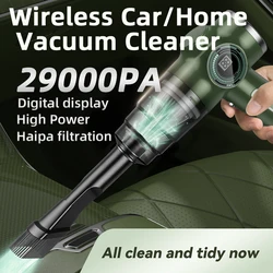 New 29000Pa Wireless Car Vacuum Cleaner Portable Vacuum Cleaner Handheld Mini Car Powerful Vacuum Cleaner For Car Home Appliance