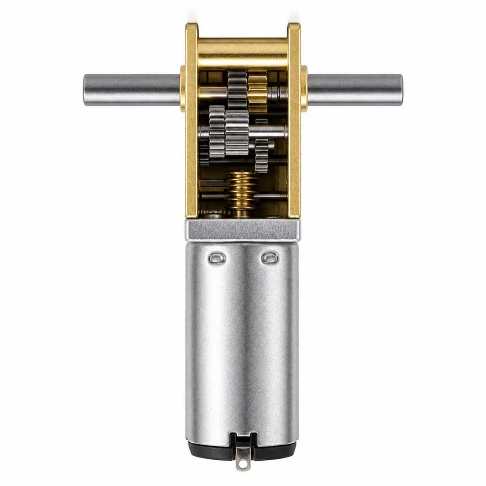 1218-N30 Turbo Worm Gear Motor DC3/6/12V High Torque Micro Metal Reversible Adjustable Speed Gear Motor Forward Backward Gearbox