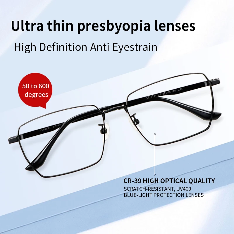 

Ultra-Thin Blue Light Blocking Reading Glasses for Men Metal Full Frame Lightweight Readers Classic Trend Presbyopia Eyeglasses