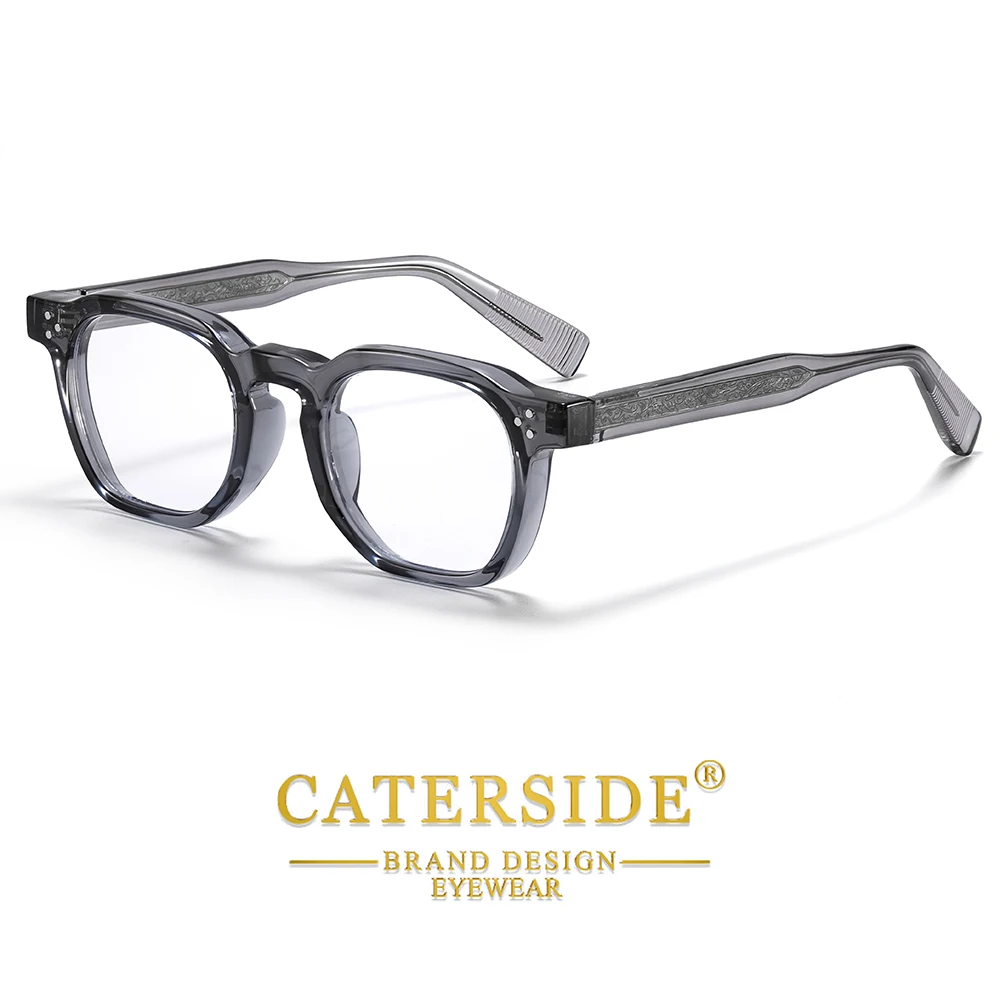 CATERSIDE Neue Herren-Modebrillenfassung, quadratisch, dicker Rahmen, Brillenfassung für Damen, für Outdoor-Reisen, einfache dekorative Brille – Detail 13