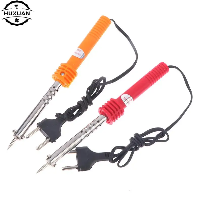 1Pc 30W 220V External Heating Electric Soldering Iron Pen Welding Kit Repair Tool for Electronics Work EU Plug Color Randomly