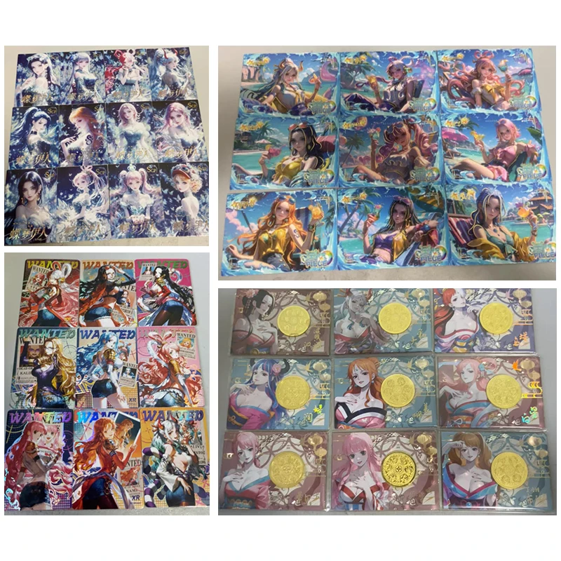 Tarjetas Coleccionables de Anime Japonés ONE PIECE SCP XR PKR SXR Roronoa Zoro Monkey D. Luffy Sanji Boa Hancock Nico Robin Nami Perona