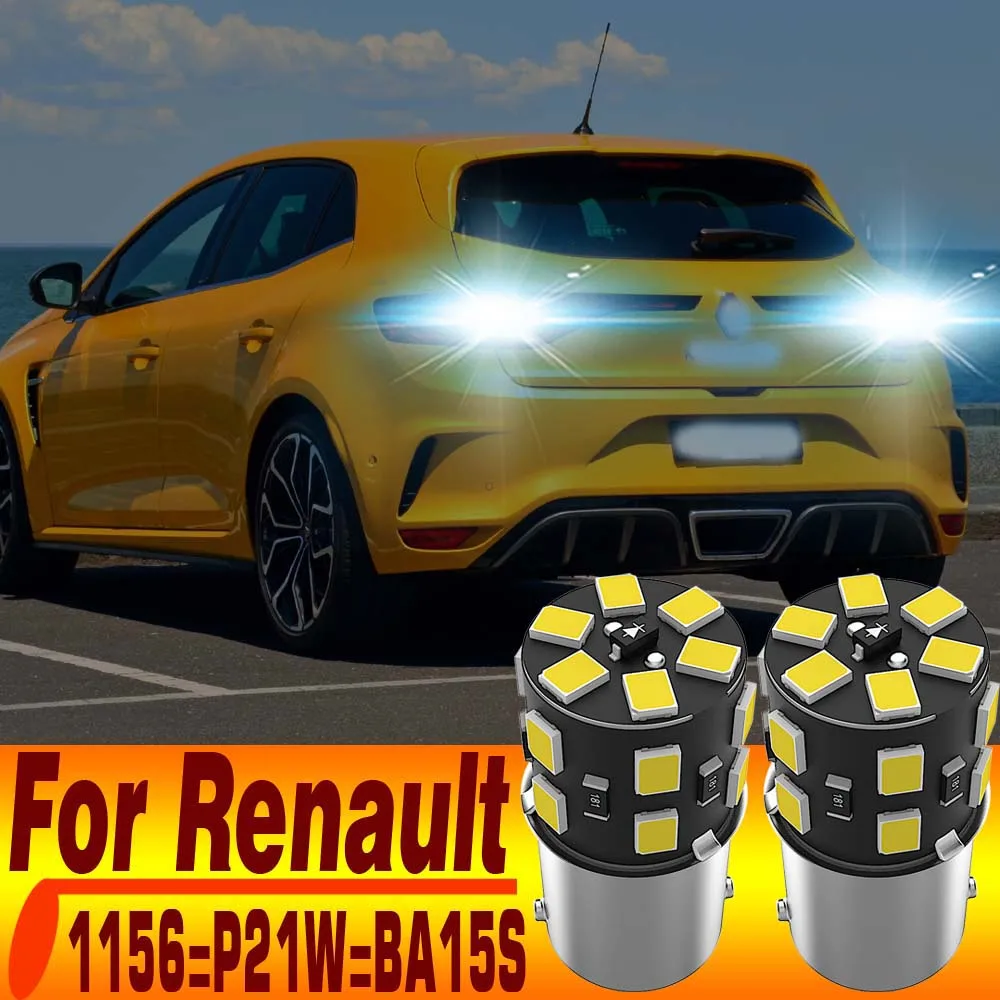 2x P21W 7506 BA15S 1156 LED Tail Light Bulb Canbus Error Free for Renault Megane 3 2 4 Scenic Clio Captur Duster Master Reverse