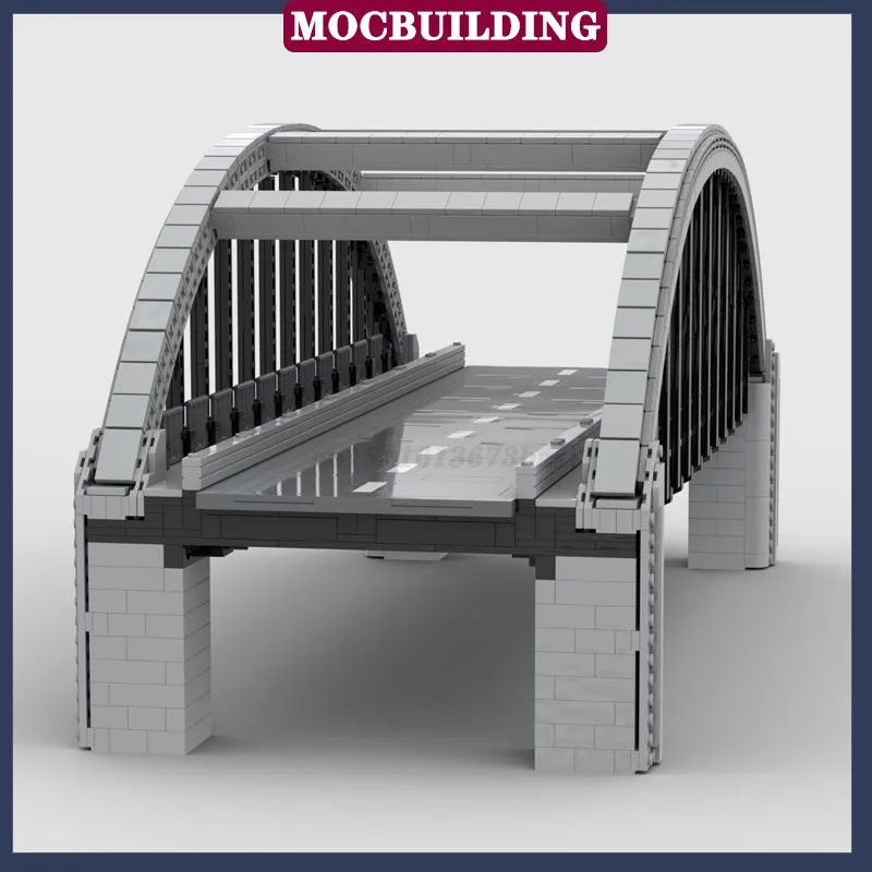 

Городской дорожный мост, модульный строительный блок, сборка MOC, сделай сам, дорожный маяк, подарочная игрушка