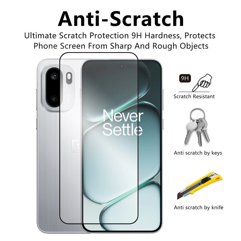 6in1 ل Oneplus ACE 6 زجاج ل Oneplus ACE6 الزجاج المقسى 2.5D غطاء كامل الغراء واقي للشاشة ل Oneplus Ace 6 عدسة فيلم #6