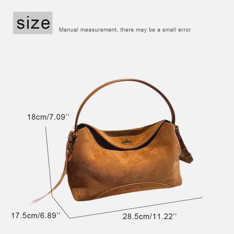 Customize Initials Leather Hobos Bags For Women Luxury Designer Handbags Purses 2026 New In Suede Cowhide Lock Underarm Shoulder