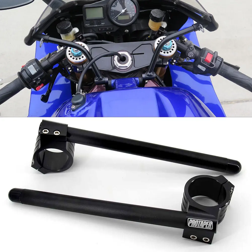 PRO Taper Motorcycle Handlebar Racing Adjustable CNC 31/32/33/35/36/37/39/41/45/48/51mm Clip On Ons Fork Handlebars Handle Racer