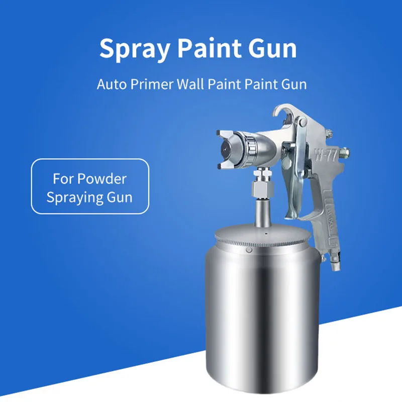 Professional Automotive Painting Tool Paint Spray Gun High-Quality F-75 Pneumatic Sprayer Silver Anti-Rust Paint Sprayer 1.5Nozz