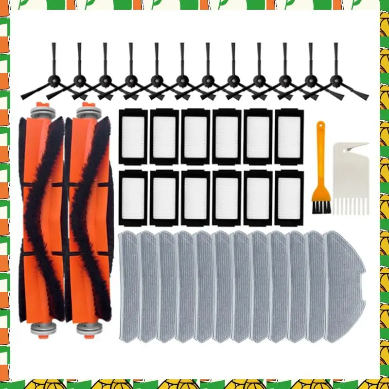 

40PCS For Xiaomi Mijia Robot Vacuum Mop Pro MJSTS1 / MJSTS 2 Pro Robot Vacuum Accessories Parts Main Side Brush Mop Cloth Filter