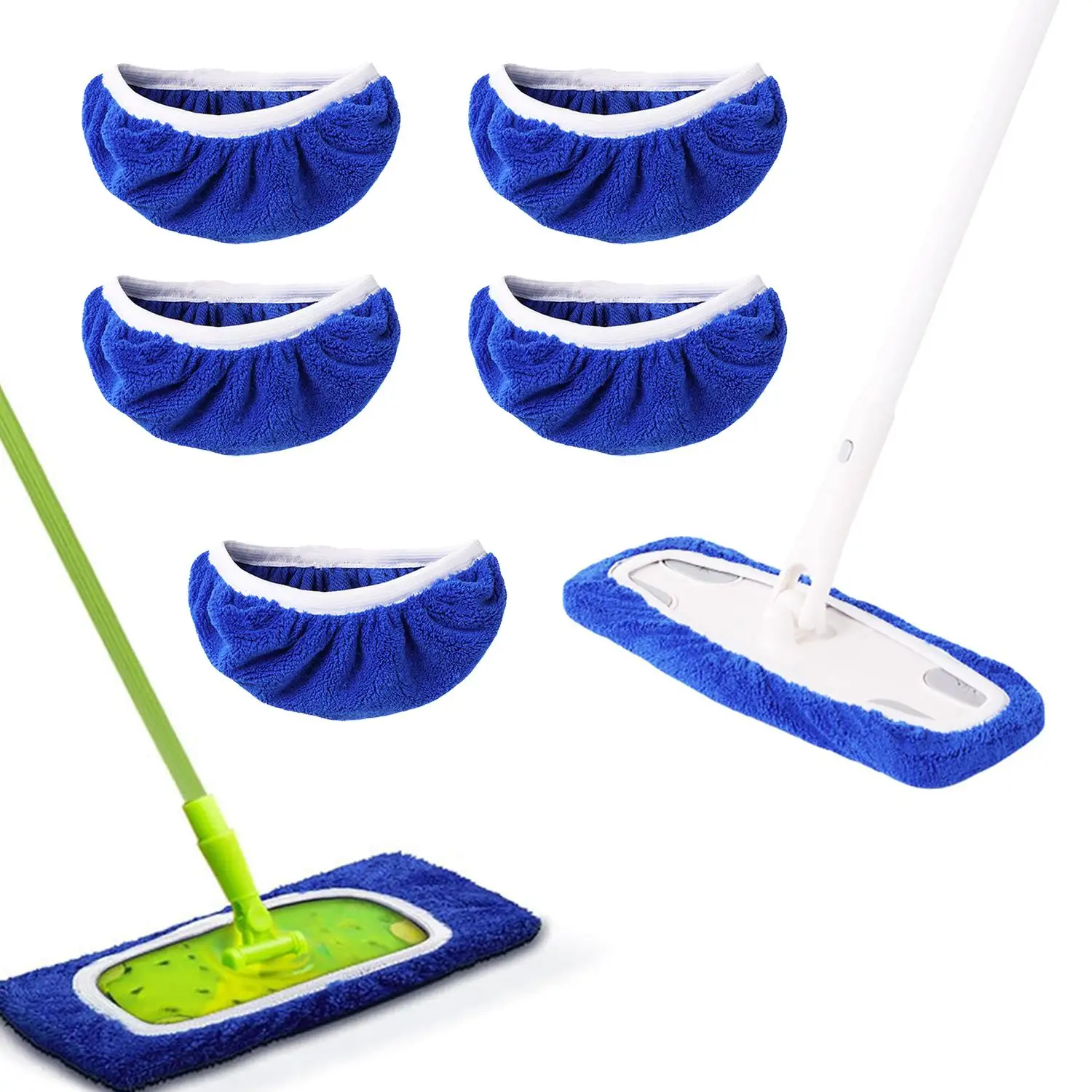 

Coral Velvet Mop Pads Reusable Furniture Flooring Sweeper Wet Dry Cleaning Cloths Mop Head Replacement Washable Rag Towel