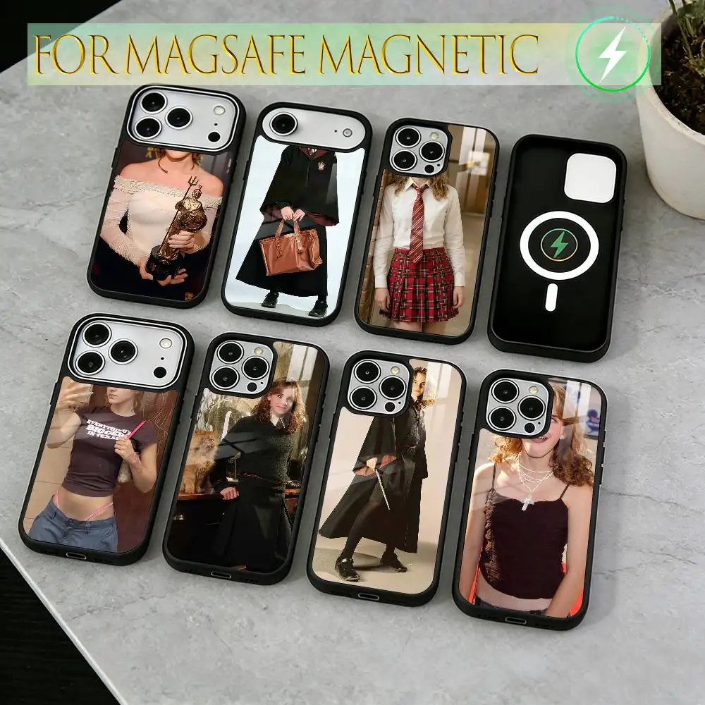 

Emma Watson Phone Case For iPhone17,16,15,14,13,12,11 Plus,Pro Magnetic For Magsafe Wireless Charging