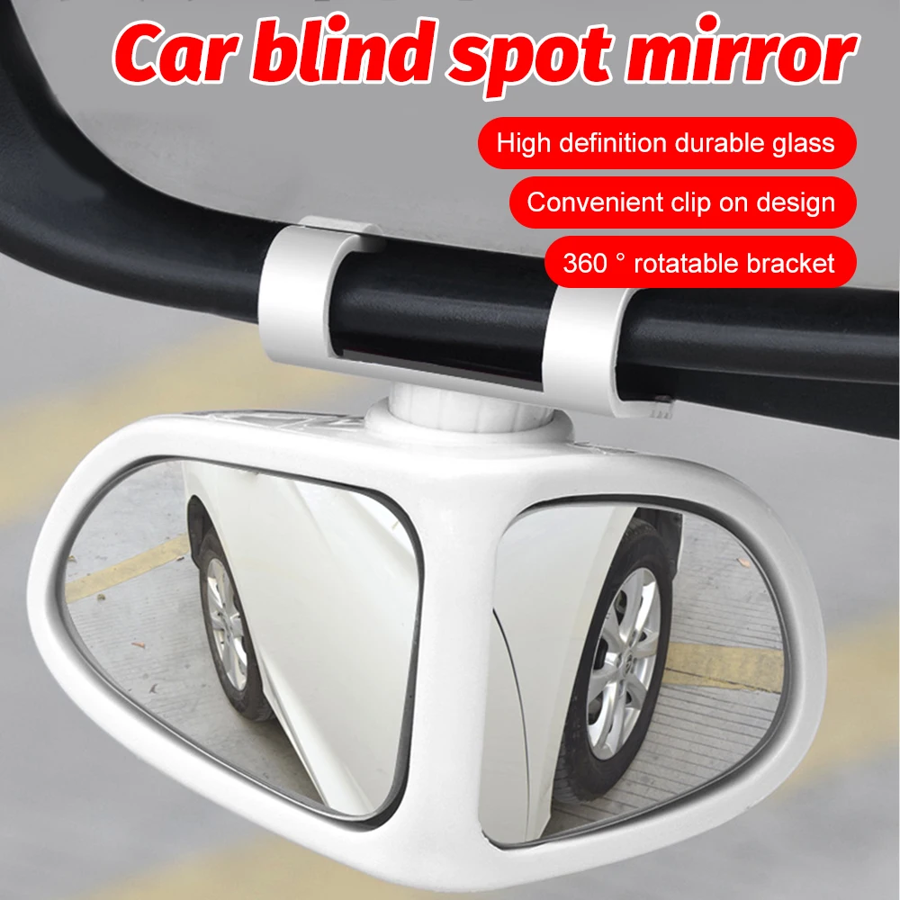 1 Pair Car Rearview Mirror Blind Spot Mirror Front and Rear Wheels Double-Sided Mirror Wide Angle Mirrors