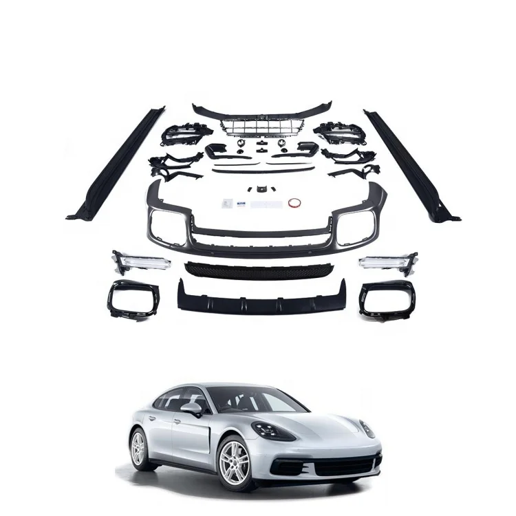 

STLF Panameras 971.1 21-23 Upgrade to GTS/SD Style Body Kits Front Bumper with DRL Grille Siade Skirt Body Kit for Porsches 971