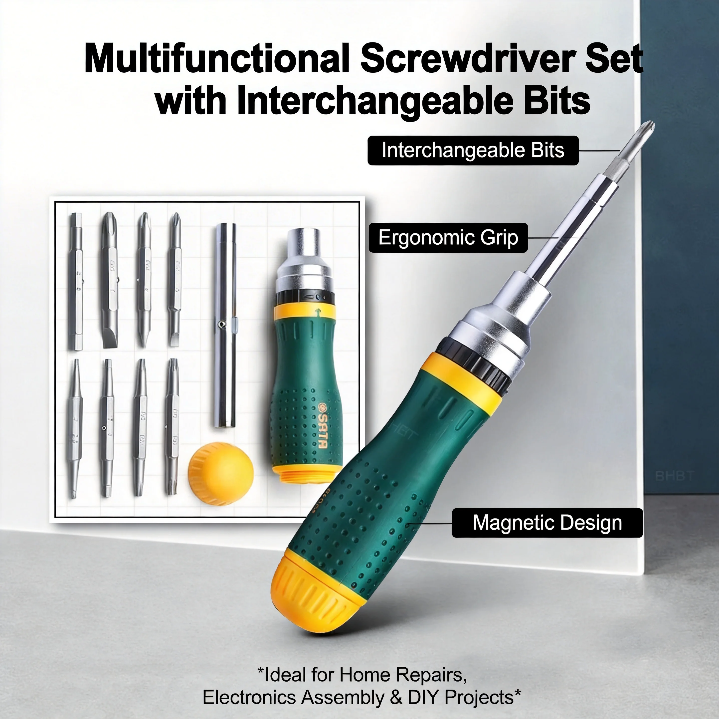 

Набор прецизионных отверток с трещоткой 19 в 1 – сменные насадки, многофункциональный ручной инструмент для ремонта с двусторонней трещоткой