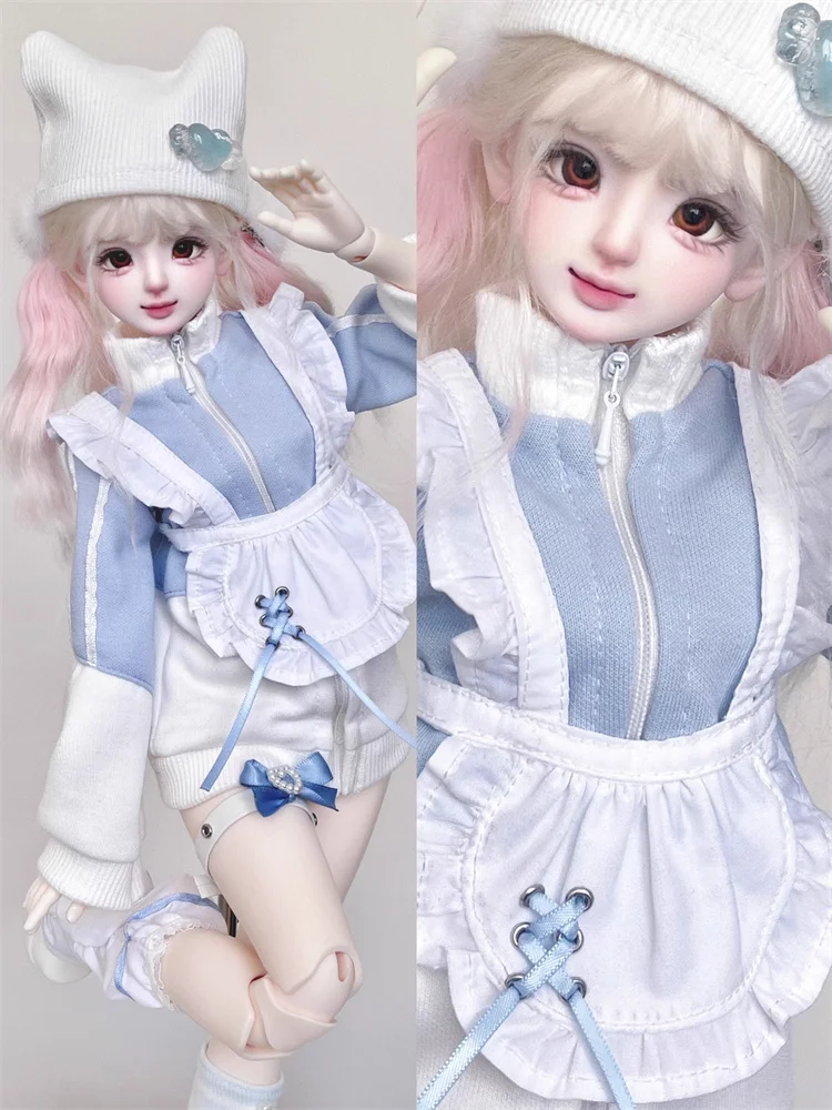 

New Arrival BJD Doll Clothes For 1/4 MSD MDD 1/6 Doll Accessories Bearsisiter Blue Pink Outfit Doll Dress Up Gift Diy