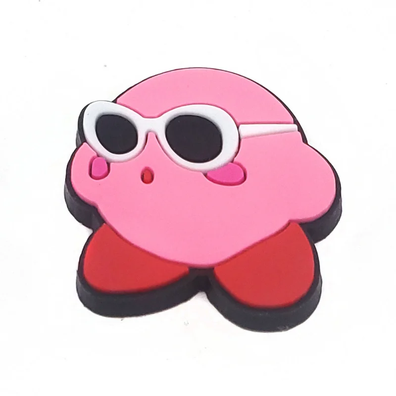 Dijes de Anime Kirby Kawaii, hebilla de zapato, Charm de personaje de dibujos animados DIY, accesorios de decoración de zapatos, regalos de cumpleaños para niños