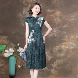 New Elegant Retro Modified Cheongsam Chinese Traditional Qipao Dress for Women Clothing