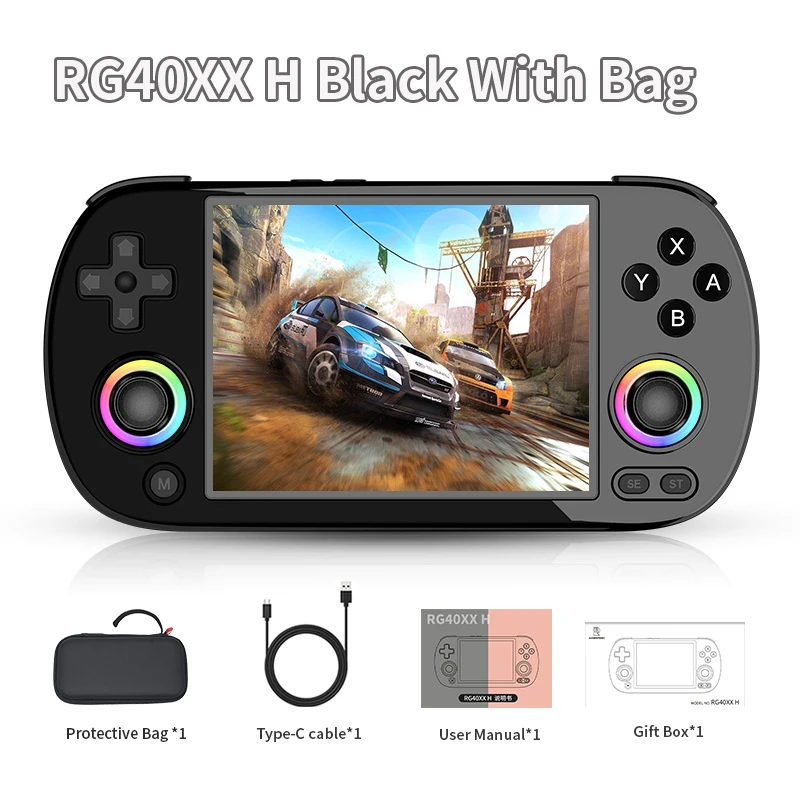 ANBERNIC RG40XX H レトロハンドヘルドゲーム機 4.0インチIPS Linux 64