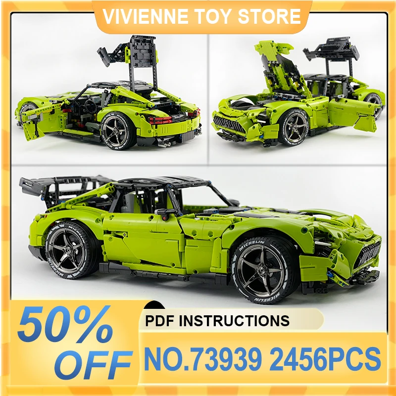 

MOC 73939 High Tech Green Speed Racing Car Model Building Blocks Vehicle Bricks Assembly Puzzle Chrismas Gifts DIY Toy Boys