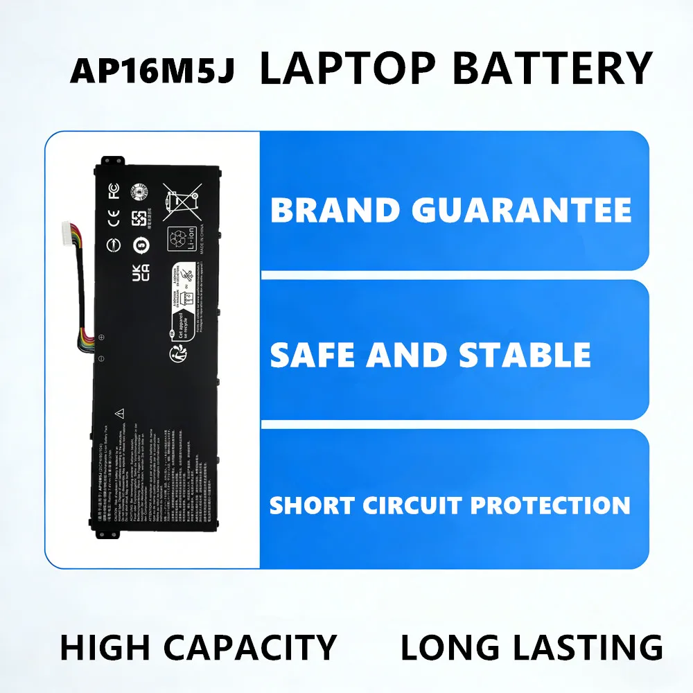 AP16M5J Battery for Acer Aspire 1 3 Series A114 A314 A315 A317 EX215 N17Q1 N17Q4, 7.4V 37Wh