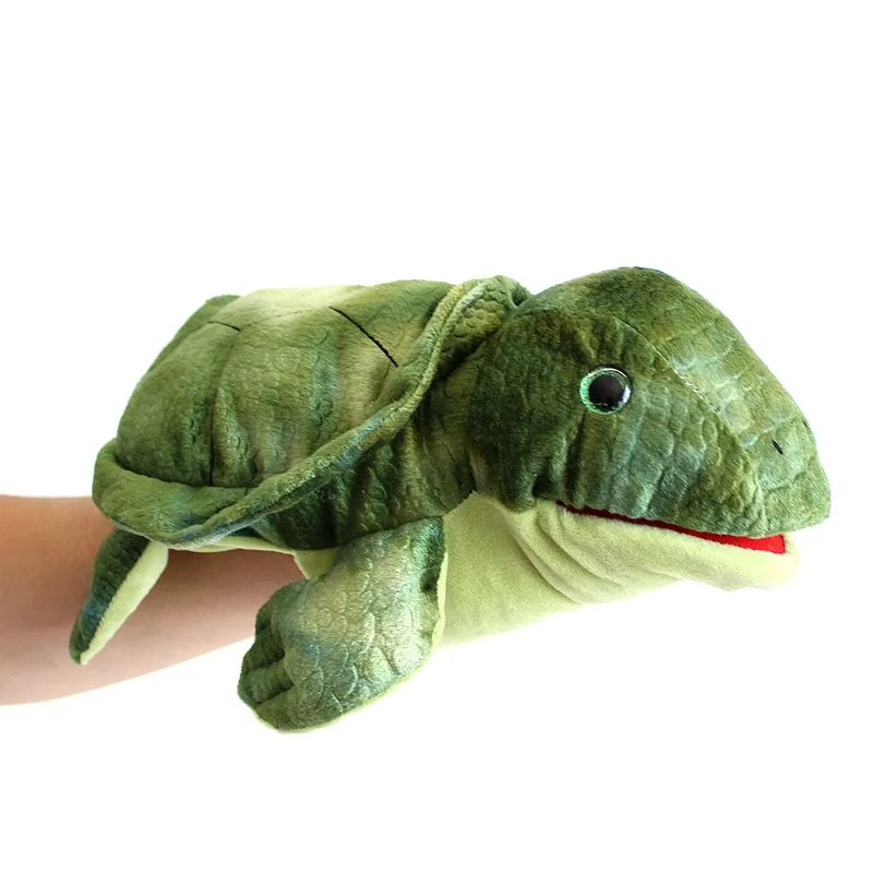 かわいいハンドパペットカメ海の動物ぬいぐるみ子供向け