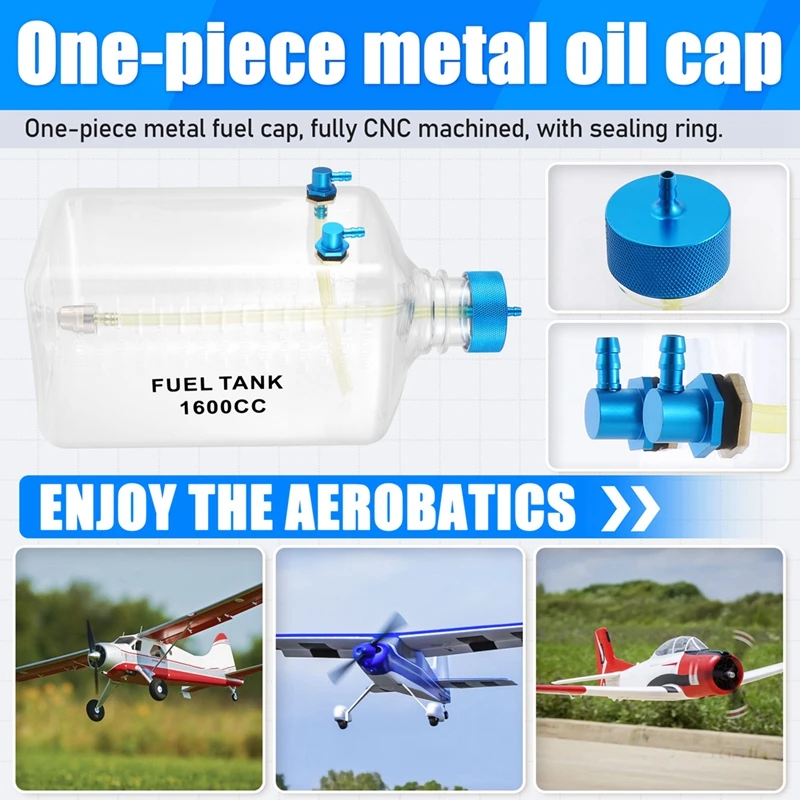 Zbiornik paliwa Benzyna Przezroczysta plastikowa butelka CNC do gazu i samolotu Nitro RC