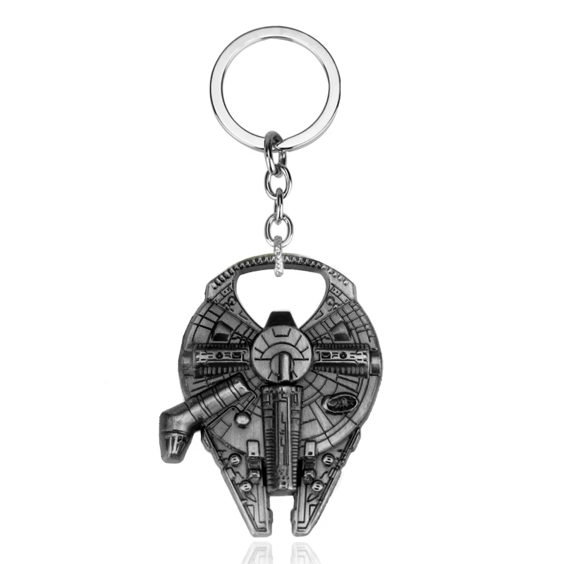 1pcs Star Wars keychain black and white samurai spaceship BBQ tank metal pendant accessories