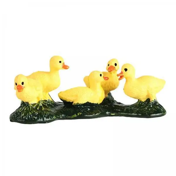 

4xDuck Animal Figure Realistic Mini Decor Simulated Animal Model for Kids Yellow