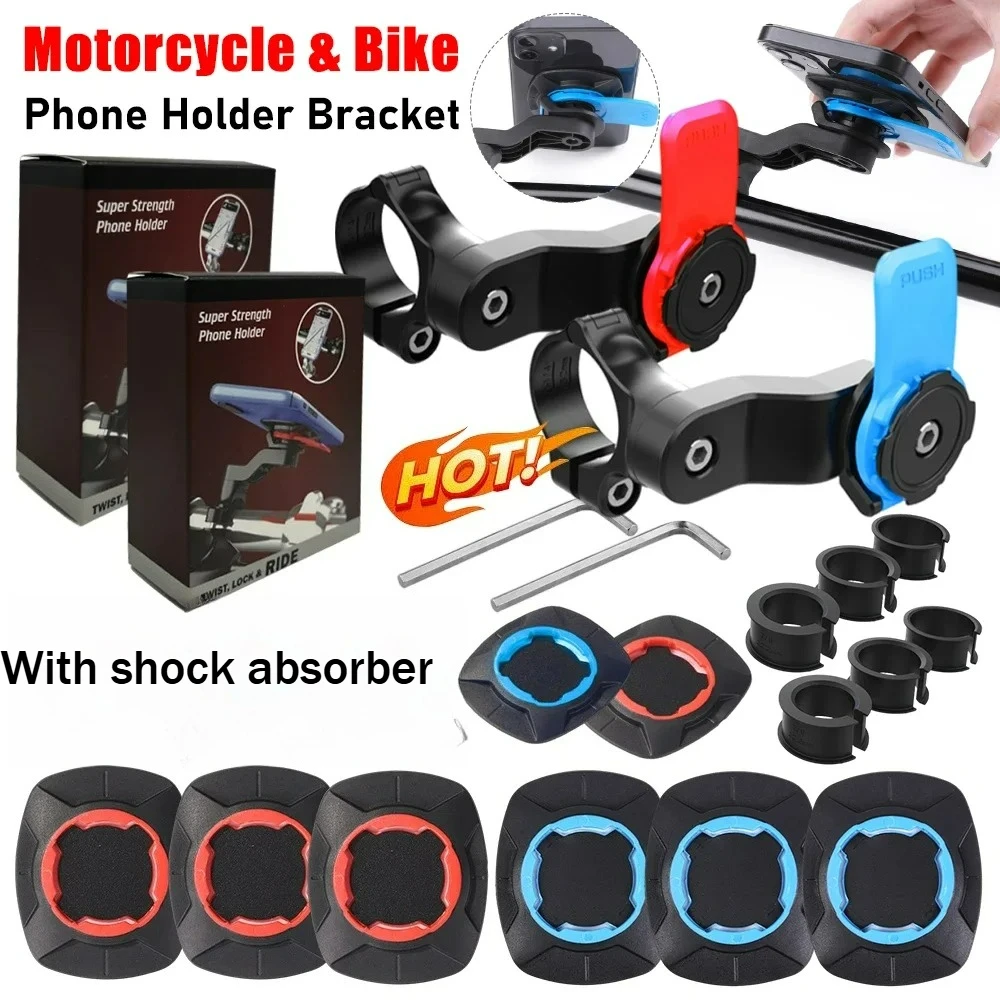 

Universal Phone Stand Bicycle Mount Anti Slip Quick Release Handlebar Navigation Support Mount fo Motorcycle Bike Scooter Holder