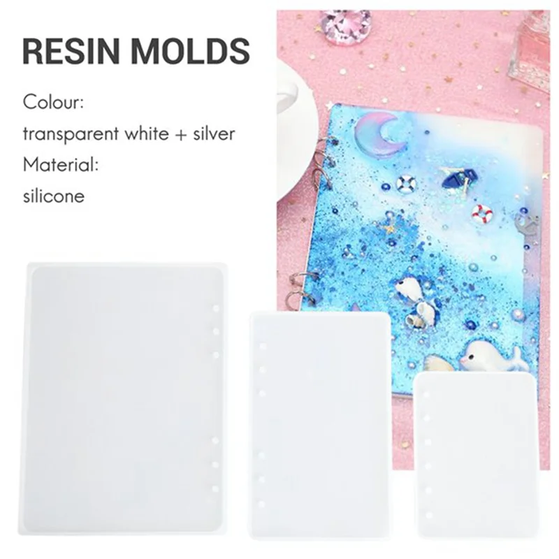 

A5 A6 A7 Notebook Cover Resin Mold DIY UV Epoxy Silicone Molds Transparent Book Gift Resin Casting Molds Resin Craft Easy To Use